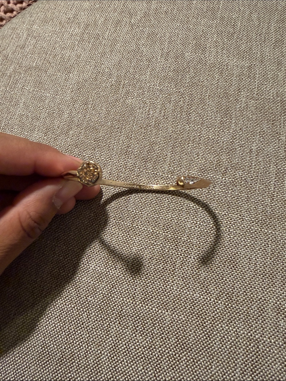 Kendra Scott Gold Pavé Disc Open Cuff Bracelet